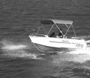 The 60hp Evinrude E-Tec got the Mako Craft 440 Angler up on top with ease.